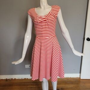 Eva Franco Striped Dress with Collar Detail, GUC, Size 4